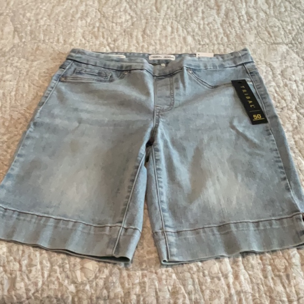 Tribal Blue Bermuda Shorts Relaxed Fit